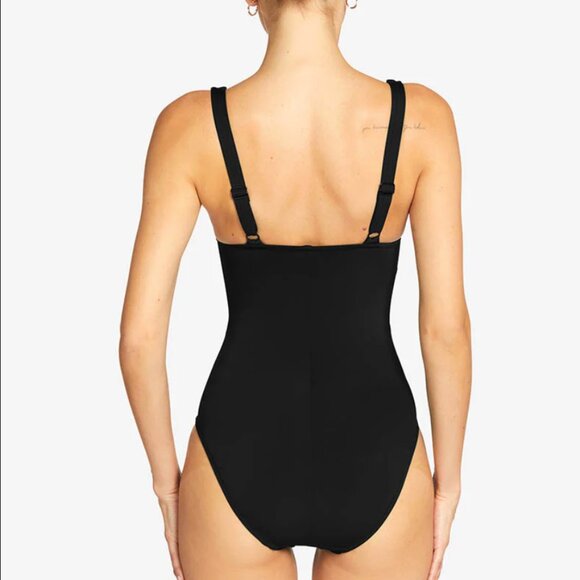 NWT Robin Piccone Ava Knot One Piece in Black - Picture 3 of 7